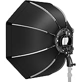 NEEWER Softbox ottagonale da 65 cm, con chiusura rapida, con supporto tipo S, borsa per il trasporto, compatibile con NEEWER 
