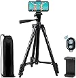 Phone Tripod EVERESTA 42 Inch 360 flexible Smartphone Tripod,Also Use as Camera Tripod, DSLR Tripod, Video Tripod with Phone Holder Mount Bluetooth Remote Shutter – Black