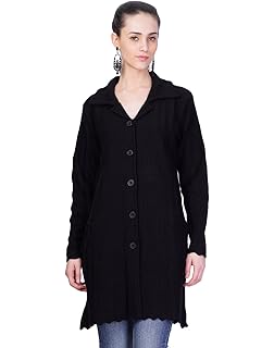 Montrex Black Designer Long Coat for Women