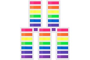 iTauyees 700 Piezas Notas Índices Adhesivos, Marcapaginas Adhesivos, Índice Pestañas, Post it Pequeños para Señalar, Resaltar o Colorear (7 Colores)