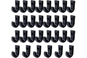 XINGSUI 30 Pièces Kayaks Crochets d'Arrimage en Forme de J,Crochet arrimage Kayak,Noir Nylon Arrimage Crochets,pour Kayak Canoës Bateaux Yacht Bungee(sans vis)