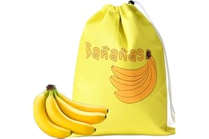 YNR Sac de rangement en forme de banane jaune pour réfrigérateur 35 cm x 28 cm, sacs de rangement pour fruits et légumes, pochette de rangement lavable et réutilisable avec cordon de serrage, sac de
