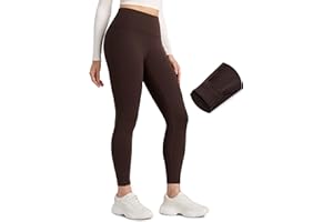 CRZ YOGA Damskie legginsy z podszewką z polaru, 25 cali - do ćwiczeń, jogi, wędrówek, zimowych, ciepłych, z wysokim stanem, na co dzień, termicznych spodni