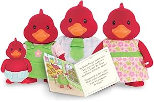 Li'l Woodzeez – TailFeather Cardinal Family – Set di 5 giocattoli con miniature animali e libro delle storie – giocattoli e accessori per bambini dai 3 anni in su