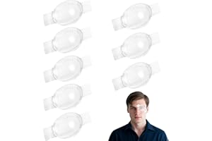 FUFUPAW 8 Stück Augenklappe Medizinisch, Augenklappe, Transparent Medizinisch Augenklappen, Bequeme Augenmaske Nach Operationen Augenklappen Mit Kleinen Loch für Erwachsene Kinder ﻿