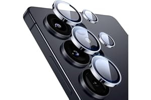 ESR Protection Objectif Caméra pour Samsung Galaxy S25 Ultra,Verre trempé ultra-fin, résistant aux rayures, bords en aluminium, compatible avec les coques, Lot de 1, Noir