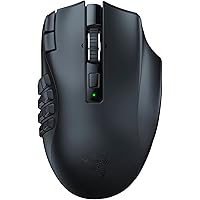 Razer Naga V2 HyperSpeed - Ergonomic Wireless MMO Gaming Mouse (with 19 Programmable Buttons, HyperSpeed Wireless (2.4 GHz), 