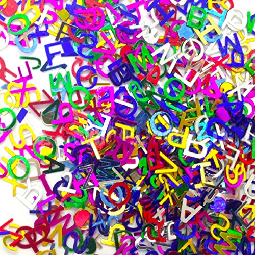 ABC Konfetti Buchstaben für Kinder | Geburtstag Dekoration | Schuleinführung Einschulung Schulanfang Geschenk | Kinder Party Deko - 3