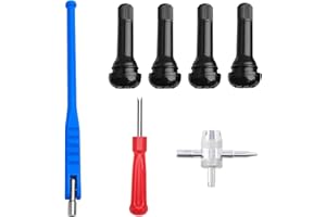 GUDALEA 7 Pièces Outils pour Valves de Pneus, Demonte Valve Pneu Outi, Outil de Retrait de Valve de Pneu, TR414 Valve Pneu Voiture, Kit D'outils Réparation de Valve Pneu, pour Motos, Camions, Vélos