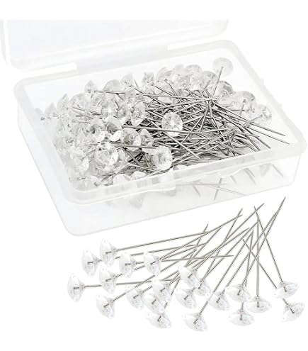 CENPEK Lot De 200 Épingles à Perles Pour Fleurs De Mariage - Épingles à Coudre, Corsage Et Bouquets Avec Boîte