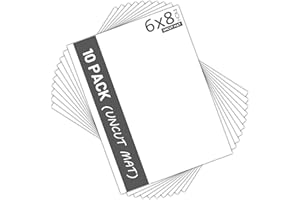 MBC MAT BOARD CENTER Matte Board Center, 10 Stück, 15,2 x 20,3 cm, ungeschnittene, weiße Farbe, säurefrei, 4-lagig, dicker weißer Kern, ideal für Bilder, Fotos, Rahmenrückseite