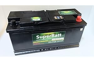 GENERIC 12V 140Ah SuperBatt AGM1200 Deep Cycle HD Leisure Marine VRLA AGM Battery Safe Non-Spillable Caravan Motorhome Boat (130AH, 120AH, 110AH, 100AH)