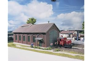 Piko H0 61823 H0 Lokschuppen Burgstein, 36.2 x 25.4 x 5.6 cm, Dunkelbraun