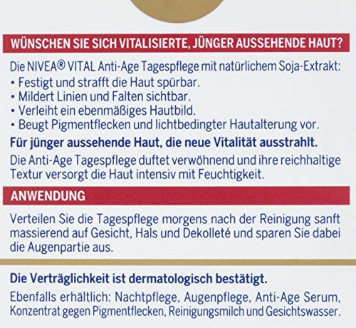 NIVEA Vital Soja Straffende Tagespflege LSF 15, 1er Pack (1 x 50 ml) - 2