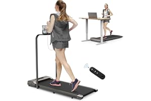 ‎BIGZZIA bigzzia Laufband mit Klappbarer Griifstange - Walking Pad Laufbänder Untertisch Laufgerät Elektrisch Tragbar Heim-Fitnessgerät für Zuhause Joggen