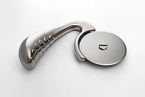 MIDNIGHT SCOOP Pizza Cutter Wheel by Midnight Slice - Stainless Steel Food Slicer for Pizzas and more with Ergonomic Handle and Sharp Cutting Surface for Clean Cuts