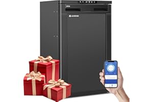 AAOBOSI 83L Campervan Fridge, Camping Refrigerator with APP Control, 12V Fridge Freezer for Campervan, Car, Truck, Boat, Motorhome, Travel