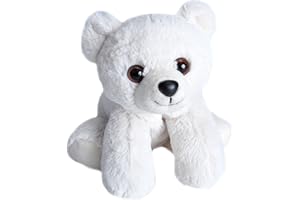 WILD REPUBLIC Polar Bear Stuffed Animal, Plush Toy, Gifts for Kids, Hug'Ems 7 Inches