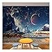 Produktbild YUANLINGWEI 3D Wand Dekoration Fantasy World Poster Raum Snowy Moon Wandbild Sternenhimmel Wallpaper Home Decor,130cm (H) X 210cm (W)