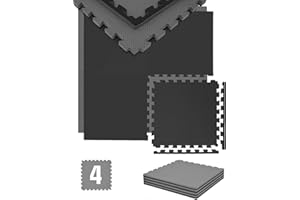 eyepower 2 cm Tapis de Sol Sport: 1m² Tapis de Sport Fitness a la Maison - 4 Tapis Mousse EVA 50x50 - Tapis Musculation Tapis de Sol Gym Tapis de Sport Epais