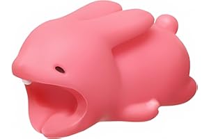 Suneast 2 Pcs Cute câble Animal Bite câble USB Cord Saver Protector Empêche la Rupture Support pour iPhone iPad téléphone Portable Accessoire de Protège - Lapin