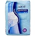 Sana Incontinence Pants for Heavy Bladder Weakness Designed for Men or Women Unisex Hips Size 39-53 Inches (Large - Pack of 8 Pants)