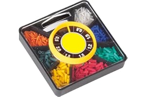 blntackle76 Set Sortiment Gummi Posenringe Spender-Box 7 Fach Sortiert, 0,5 bis 2,0 mm + gratis Petri Heil! Aufkleber