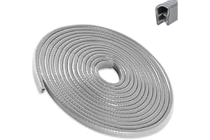 LCXECNW Car Door Edge Guards,16.4Ft (5M) Universal Rubber U Shape Edge Trim,Car Door Protector Edge,No Glue Automotive Door Edge Guard,Automotive Trim,for Cars,Bread car,SUV (Gray)