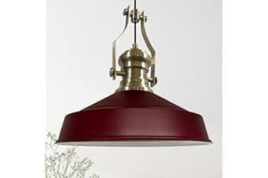 bamyum Neo-Asletl Lámpara Ø41 cm E27 Lámpara Colgante de Metal Para Todas las Habitaciones Café Hotel Restaurante Decoración Estilo Burdeos