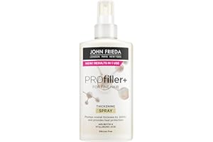 JOHN FRIEDA - Spray Densificador Profiller 150 ml, para Cabellos Finos y Débiles, Fortalece y Densifica, con Biotina y Ácido Hialurónico, Ayuda a Reducir Caída de Cabello Dañado, Protección Térmica