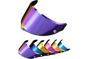 ‎PSLER PSLER Helm Visier Verspiegelt für AGV Pista GP RR Pista GPR CORSA-R RACE 3 RACE 2,Helmvisier Getöntes Visier Motorradhelm Zubehör Ersatz(Tiefes Violett)