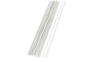 UXCELL sourcing map 20pcs Tige Acier 200 x 2mm Barre Ronde En Acier Inoxydable pour RC Remplacement
