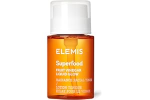 Elemis Superfood Fruit Vinegar Liquid Glow, Tonico Viso Aha Con Prebiotici, Tonico Rinfrescante Che Dona Luminosità, Equilibrio Ed Esfoliazione, Tonico Delicato Per Una Pelle Luminosa, 145ml
