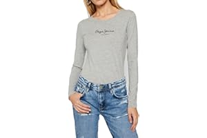 Pepe Jeans New Virginia Maglietta per Donna Slim Fit Maniche Lunghe