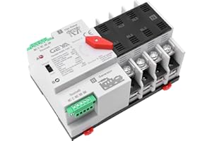 GAEYAELE Mini ATS Automatic Transfer Switch Controller Electrical Type ATS Max 100A 4POLE 220V Din Rail Mounted(4P 100A AC220V)
