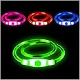 LED Dog Collar,USB Rechargeable Adjustable Cut to Size Ultra Bright Colours Glow Light Collar for Dogs USB Rechargeable Lithium Battery Night Visibility & Safety [Green]