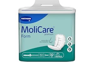 Molicare Premium form 5 droppar, för medelinkontinens: maximal säkerhet, extra läckageskydd och diskretion för kvinnor och män, 32 stycken