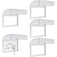 AHAQU 5PCS Plug Socket Covers UK Socket Cover Box for Safety, Proofing Electrical Plug Socket, Switch Protector Cover for Home Safety, 86-Type Double-Position Socket Cover