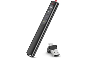 ‎COGUYTECH 2 in 1 USB und Typ-C Presenter, Wireless Presenter Präsentation, Powerpoint Fernbedienung mit Vollbild-/Schwarzbild Funktion, Präsenter mit Hyperlink und Volumen Kontrolle