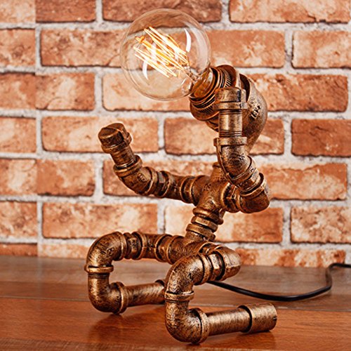 Preisvergleich Produktbild YU-K Roboter kreative Eisen Eisen Röhrenlampen Retro Industrie Edison Lampen Bolzen Bar Cafe Dimmen Schalten