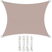 SONGMICS Sonnensegel 2 x 3 m, wasserfest bis mindestens 1000 mm Wassersäule, 93% UV-Schutz, Sonnenschutz aus reißfestem…