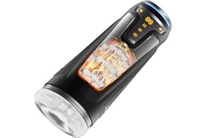 Elektrische Cup-Masturbatoren mit 9Vibrations, 8 Telescopic & 2 Heating Levels, Masturbieren für Männer Elektrisch, Male Mast