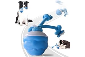 EUUEKathy Interactive Dog Toys Ball for Boredom - 3 Modes Smart Rolling Dog Toys, Automatic Moving Dogs Ball keeps your dog active, engaged, and satisfied, Rechargeable Pet Toy for All Dogs (Blue)