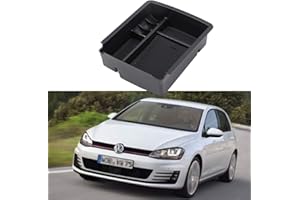 LITTOU KOLOME Black Armrest Glove Storage Box Container for Golf 7 MK7 2014 2015 2016