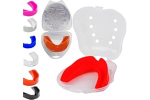 ZIPPERLIME Mouthguard for Boxing Rugby Mougthguards Childern Junior Soft Kids Gumshield Sports Youth Football Rugby Soccer Hockey Muay Thai MMA Kickboxing Martial Arts Under Age Years 6-8 7 9 10 11 12 Red