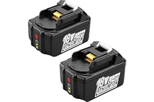 2 stycken 18 V 5 000 mAh 5,0 Ah Li-Ion ersättningsbatteri för batteri Makita BL1860 BL1850 BL1840B BL1830 194309-1 LXT400 DHP