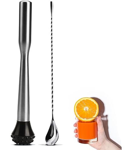 Fdit Cocktail Muddler Stainless Steel Bar Stick Mojito Masher Fruit Mixer Ideal Bartender Tool Barware - View #2