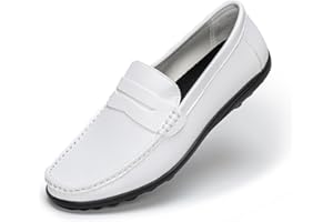 Rusffes Men's Loafers Flat Slip-on Driving Shoes Breathable Casual Moccasin Shoes