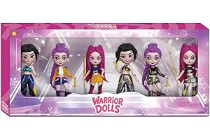 VAJAFUN Muñecas Guerreras – Rumi, Mira, Zoey – Set de 6 | Figuras de Acción Inspiradas en Estrellas Pop Coreanas | Heroínas Fantásticas | Regalo para Fans y Coleccionistas