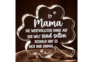 Encoink Weihnachtsgeschenke für Mama, Geschenke für Mama Weihnachten und Geburtstag – Glücksklee Acryl Deko, Geschenk Mutter von Tochter Sohn, Muttertagsgeschenk